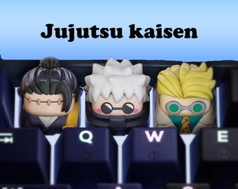 Anime Keycaps, Artisan Keycaps, Custom Handmade Artisan Keycaps for Mechanical keyboard, Cherry MX, Gift for him