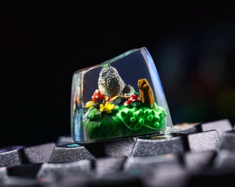 Anime Keycap, Artisan Keycap, Studio Faceless Keycap, Resin Keycap, Cute Keycap for Mechanical Keyboard, Cherry Mx Keycap