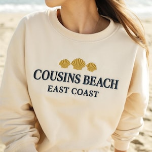 Cousins Beach Embroidered Sweatshirt, TSITP Shirt, Team Conrad, Summer Shirt, Team Belly, Summer Vibes, Summer Idea Gift, Gift For Her