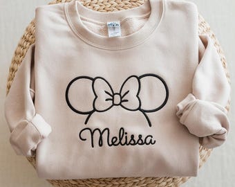 Stickerei Benutzerdefinierte Name Kid Sweatshirt, Benutzerdefinierte Kinder Sweatshirt, Maus Kopf Sweatshirt, Baby-Dusche-Geschenke, Kleinkind-Kid-Shirt, Geburtstagsgeschenk