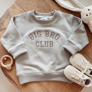 Big Bro Club Embroidered Kids Shirt, Sibling Reveal Outfit, Sibling Reveal Outfit, Shirt for Sibling Announcement, Gift for Baby