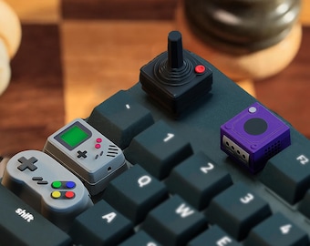 Videogame Consoles keycaps,Handmade Videogame Console Keycaps for Cherry MX,Artisan Keycaps, Atari Controller Gifts for Him & Her 3D Printed