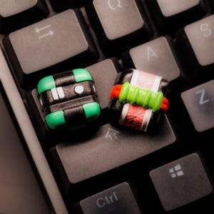 Anime Artisan Keycap, Anime Demon Keycap, Custom Keycap for Mechanical Keyboard, Birthday Gift, Gift for Anime Fans