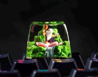 Tecla Jhin: tecla ESC hecha a mano para teclados mecánicos, tecla ESC personalizada de League of Legends, tecla artesanal para juegos.