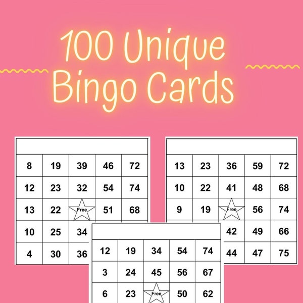 Bingo Cards - Etsy