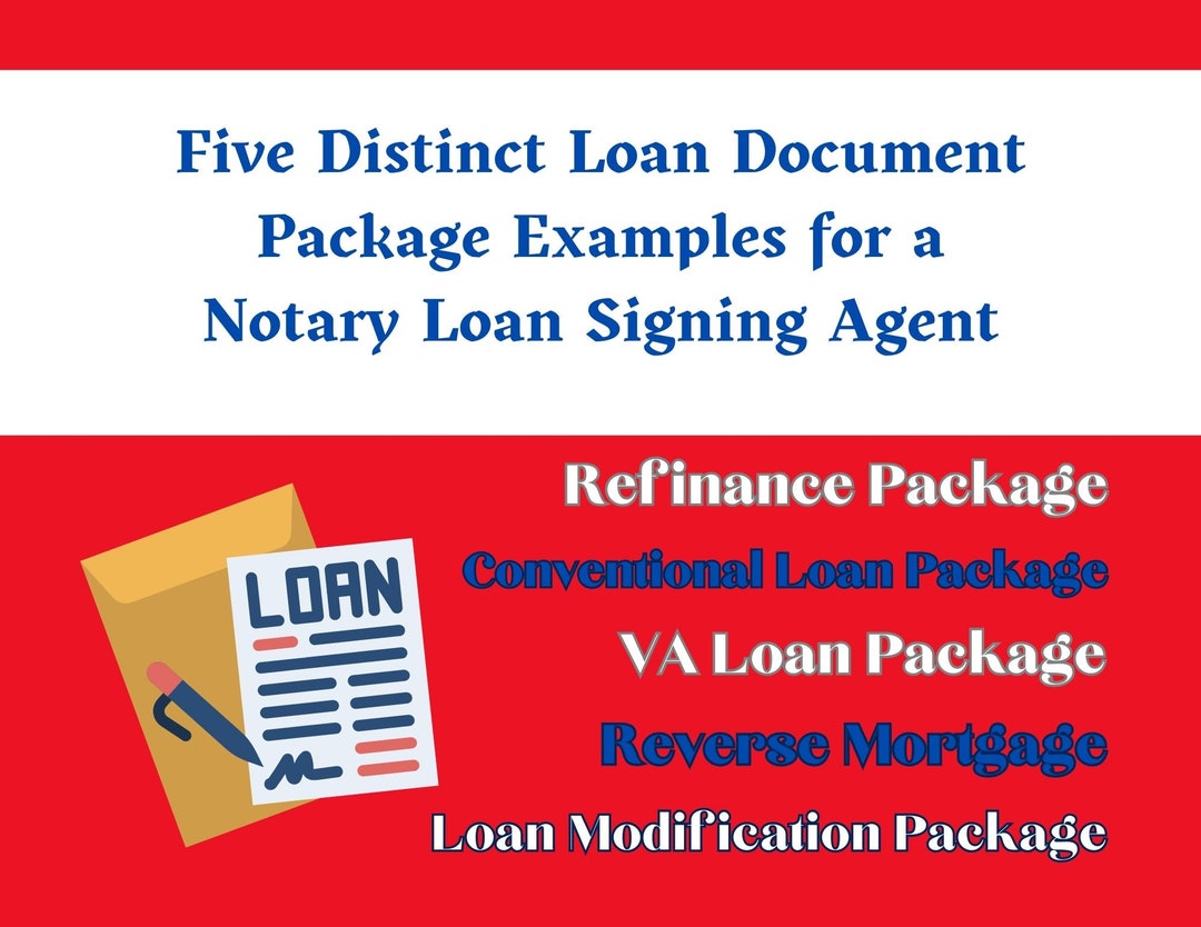 Notary Loan Signing Agent 5 Sample Loan Packages Refinance VA Loan