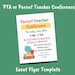 Printable Parent Teacher Conference Flyer: Editable Template (digital ...