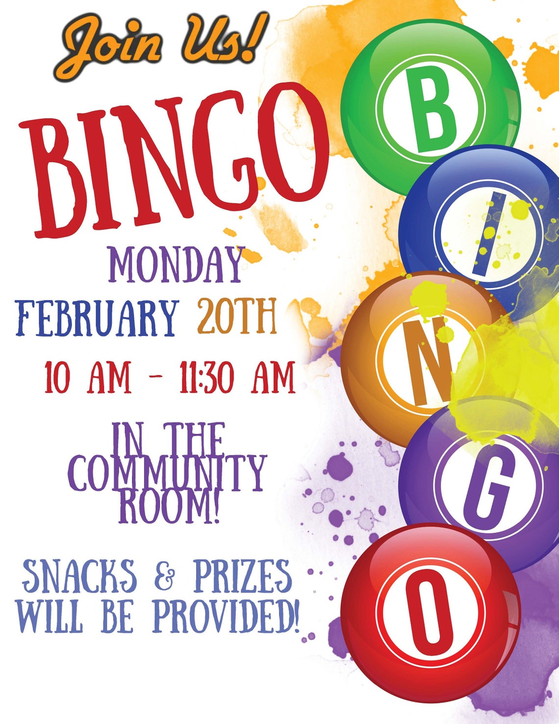 Bingo Party Event Flyer Template Editable Instant Download Great for Bingo Party Event Flyer Template Editable Instant Download Great for