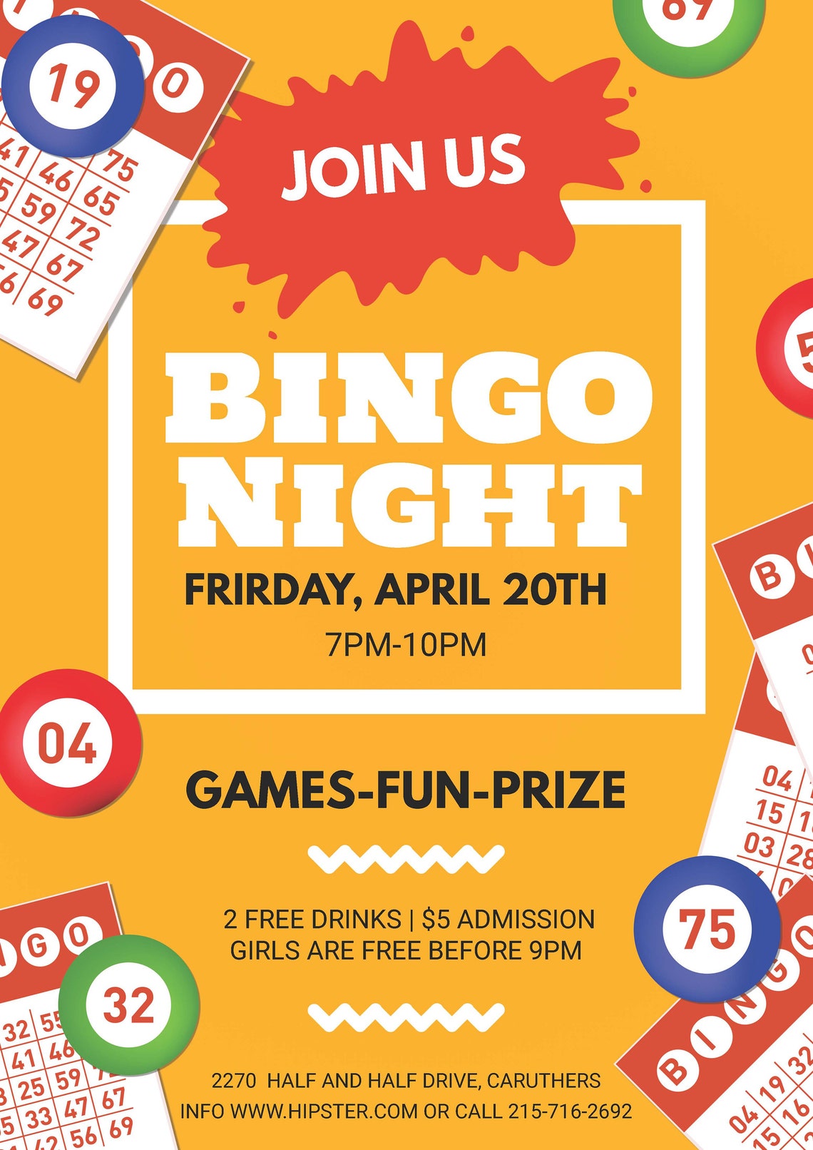 Printable Bingo Night Party Event Flyer Invite Invitation Template Printable Bingo Night Party Event Flyer Invite Invitation Template