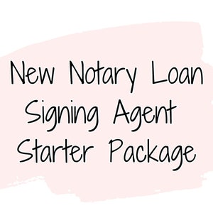 New Notary Loan Signing Agent Starter Kit Bundle Includes Job Leads, User Guide, Sample Loan Packages and Much More Instant Digital Download