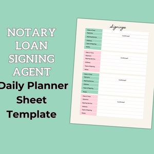 Printable Notary Log Journal Ledger for Notary Signing Agent Public ...