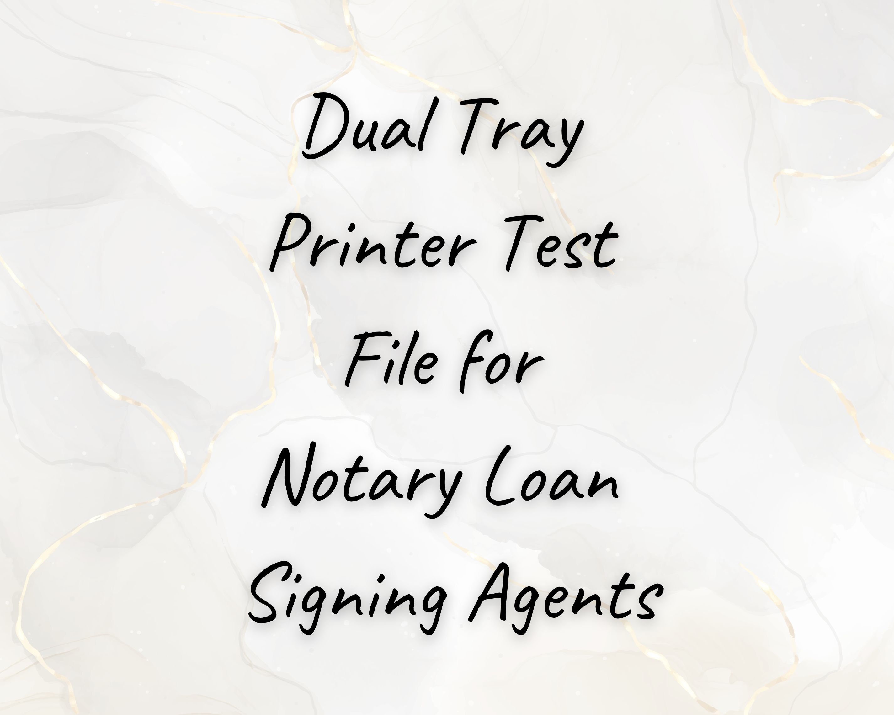 5 Page Dual Tray Printer Test File for Notary Loan Signing Agents