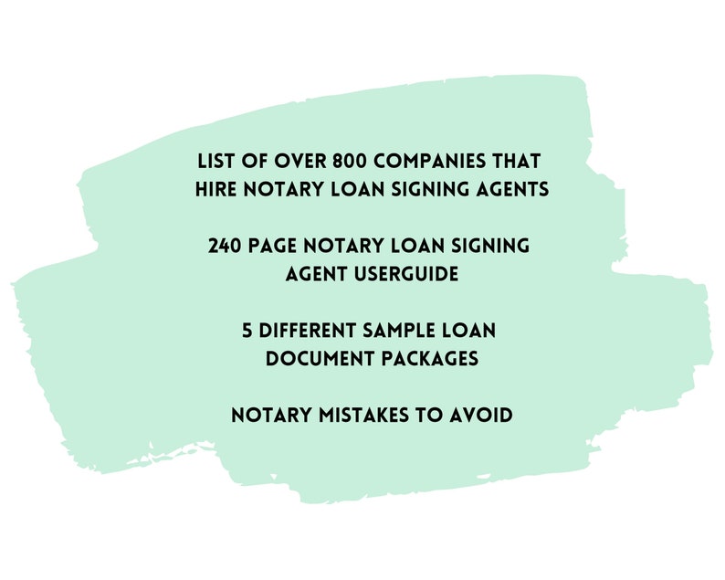 New Notary Loan Signing Agent Starter Kit Bundle Includes Job Etsy