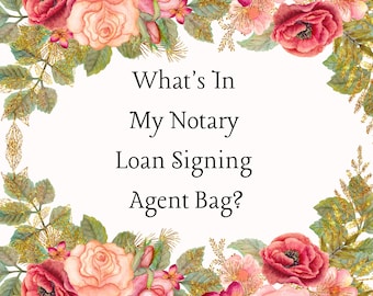 Notary Loan Signing Agent Bag: 50+ Item Checklist (Instant Download)