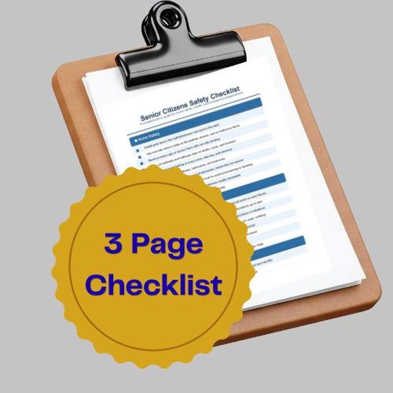 Senior Safety Checklist Printable PDF | Home Safety for Elderly | Fall ...