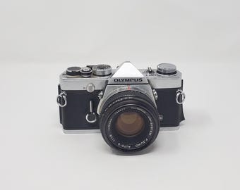 Vintage Olympus OM-1 Film Camera | F.Zuiko 50mm f/1.8 Lens, Tested