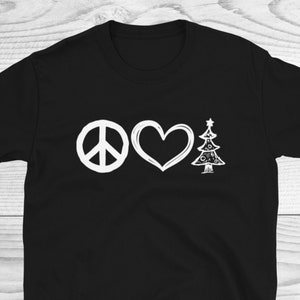 Peace Love Tree, Christmas Trees Shirt, Pine Trees, Nature Lover Gift, Holiday Shirt, Tree Lover Shirt, Winter Tshirt, Christmas 2021 Shirt