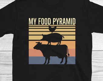 Meat Pyramid Shirt, Carnivore Meat Shirt, Food Pyramid Shirt, Meat Lover Shirt, Funny Food Pyramid Shirt, Carnivore Shirt, Chicken Pork Beef