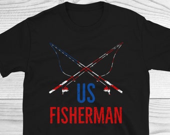 4th Of July Shirt, American Flag Fishing Shirt, Fisherman Shirt, Fishing Shirt, Patriotic Shirt, Independence Day Shirt, USA Fishing Shirt