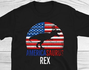 4 juillet Dinosaur Tshirt, Americasaurus Rex Shirt, Boy 4th of July, Kids Patriotic Shirt, 4th Of July Gifts, US Indepedence Day, Unisex