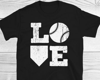 Love Baseball Distressed T-Shirt, Baseball Mom Shirt, Women's Baseball Shirt, Baseball Fan Shirt, Baseball Shirt, Baseball Lover, Baseball