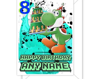 Mario Birthday Card Etsy