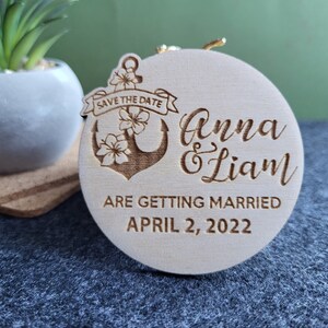Save the date magnet, Personalized wedding magnets, Wedding invitation, Wedding favor, Wood wedding magnet, Wedding decor, Natural wood