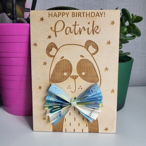 Tarjeta de regalo de dinero para recién nacidos, Tarjeta de regalo de dinero de madera, Regalo para baby shower, Diseño para recién nacidos, Ideas para regalos de cumpleaños, Grabado láser, Madera natural