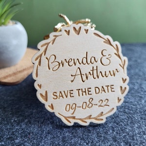 Save the date magnet, Personalized wedding magnets, Wedding invitation, Wedding favor, Wood wedding magnet, Wedding decor, Natural wood