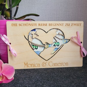 Envoltura de regalos con dinero, Tarjeta de regalo de boda, Tarjeta de regalo de cumpleaños con dinero, Regalo para pareja, Mapa del mundo, Ideas para regalos de boda, Tarjeta de regalo de dinero personalizada