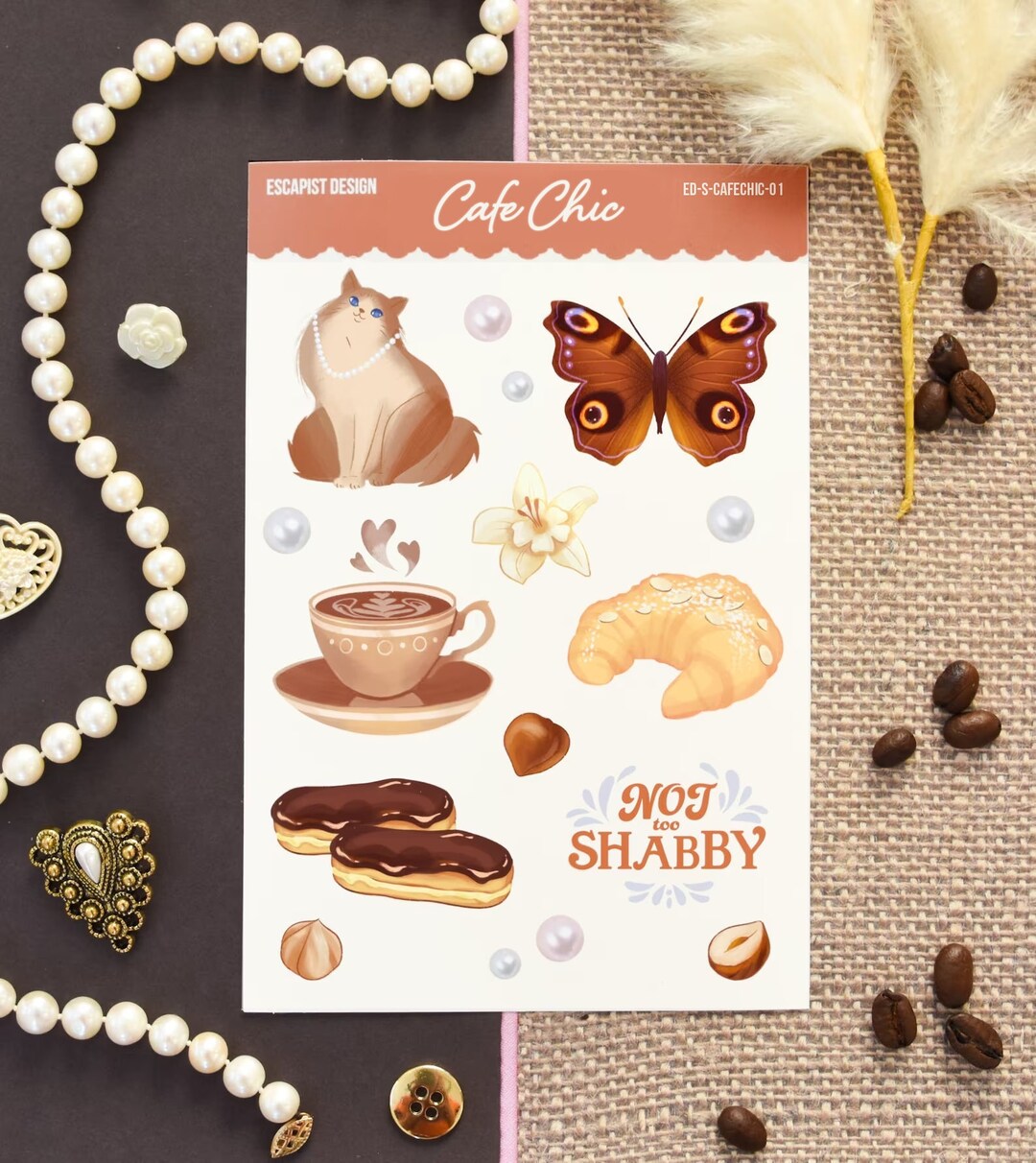 Cafe Chic Sticker Sheet - Etsy