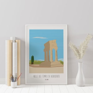 Plakat Dolina Świątyń Agrigento w 100% wykonany na Sycylii