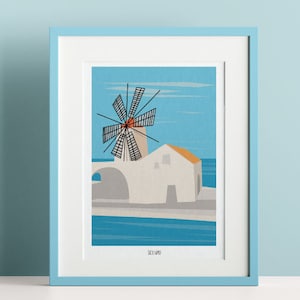 Poster Saline di Trapani Siciliamo 100% Made in Sicily