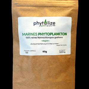 Marine Fytoplankton 100 Capsules - 60g | Vegan Superfood | Omega 3 EPA | Algencapsules voor Detox, Energie & Immuunondersteuning | 100% Puur