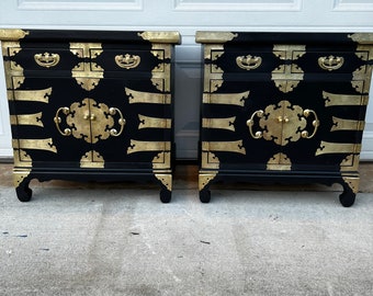 SOLD Do Not Purchase. Example of work Chinoiserie/ Asian Ming Nightstand