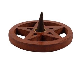 Pentagram Cut out incense cone holder | Incense Burner | Wiccan