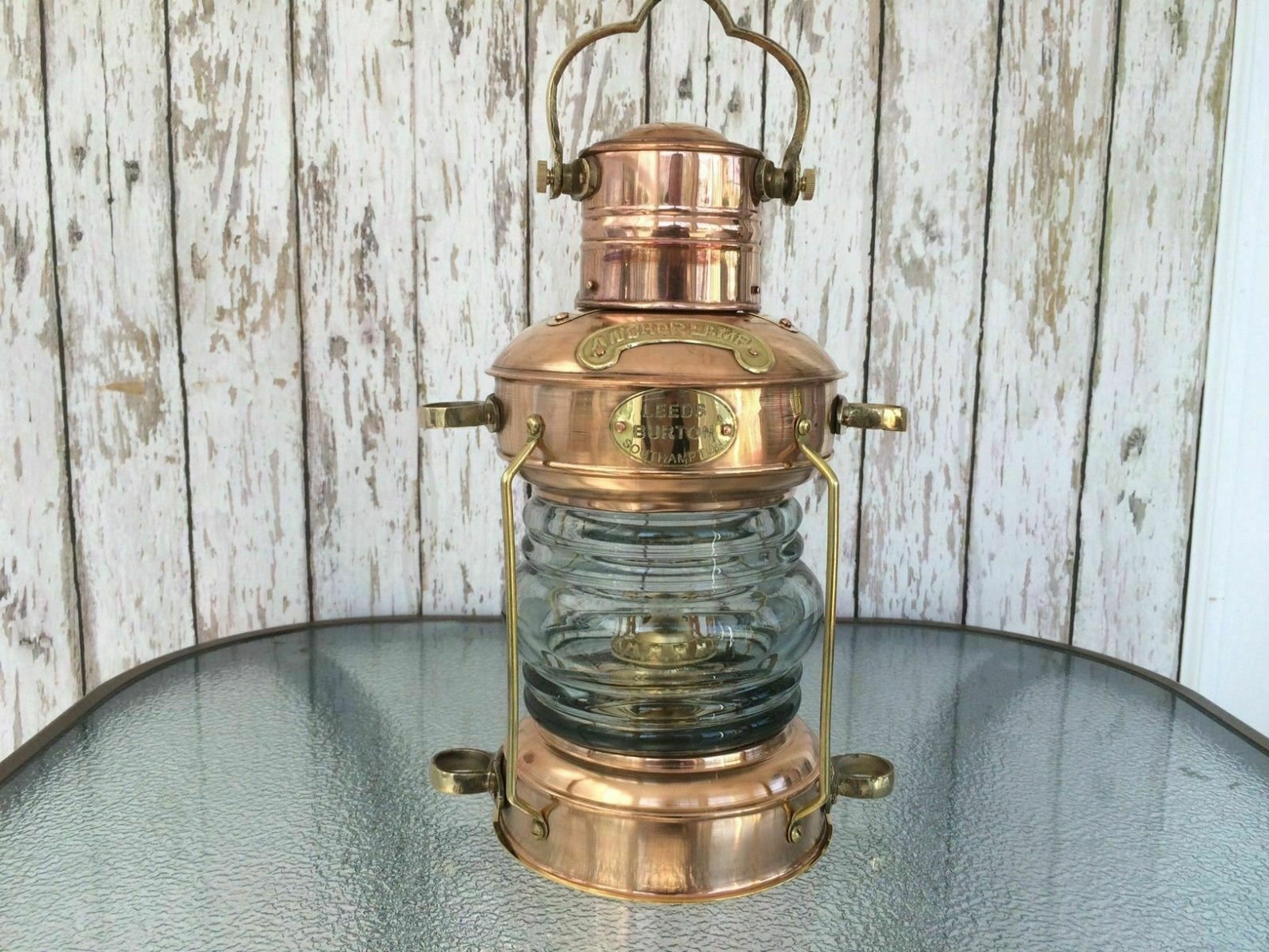 Working Brass & Copper Anchor Oil Lamp NauticalMaritime Etsy