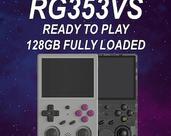 RG353VS Handheld Gaming Console with Custom 128GB Ready to Play - Great Gift Idea!