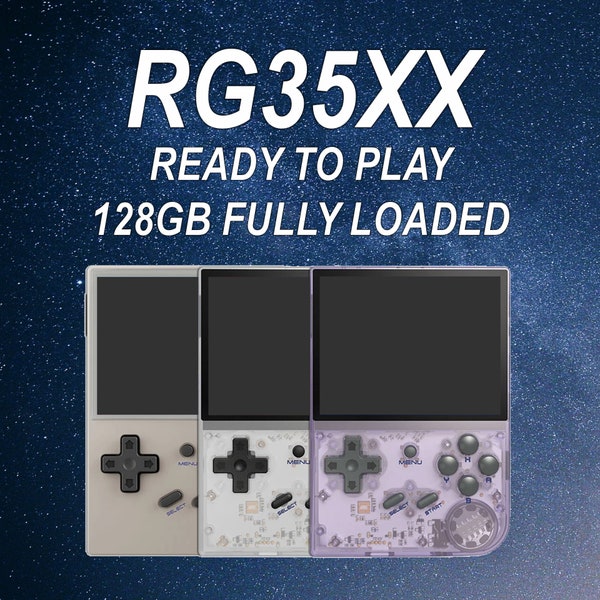 RG35XX Handheld Gaming Console with Custom 128GB Ready to Play - Great Gift Idea!