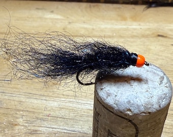Black n Blue Simi Seal Leeches Stillwater Fly Fishing Flies Set of Three Size 10. Trout / Fishing Flies