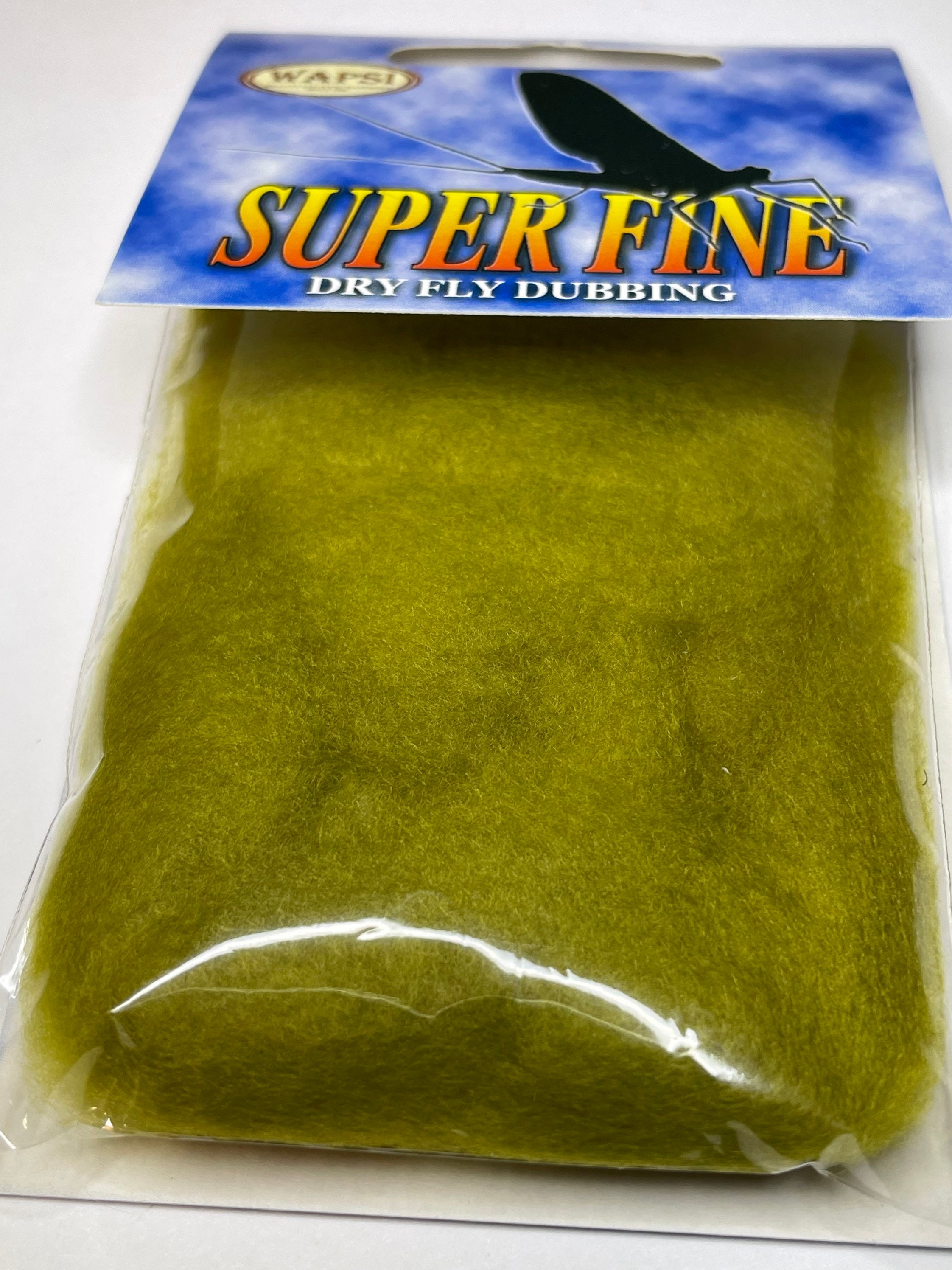 Wapsi Superfine Dubbing Golden Olive. Fly Tying Materials. Dry