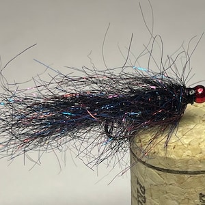 Midnight Fire Balanced Leeches. Set of 3. Red Tungsten Beads/  Fly Fishing Flies