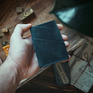 Porte-cartes en cuir pour homme | Porte-cartes minimaliste | Portefeuilles en cuir | Portefeuille en cuir fait main pour homme