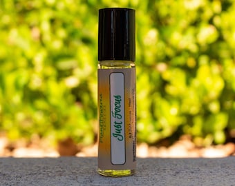 Rodillo de aceite esencial orgánico - Just Focus - Menta, naranja silvestre, romero, incienso - 10 ml