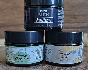 Ungüento de hierbas, hierbas infundidas con aceite, multiusos, masaje para el pecho, manos masculinas
