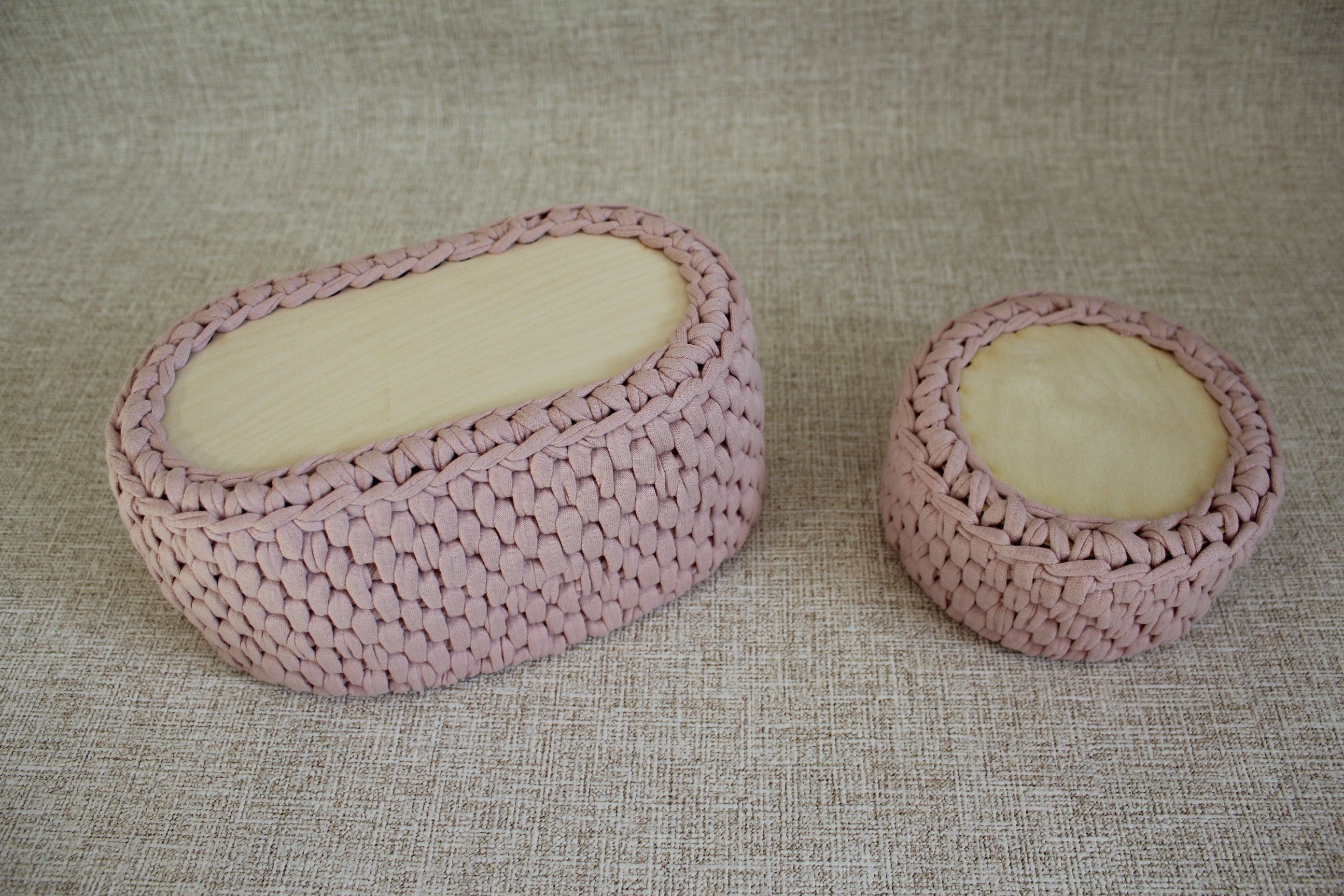 Cesta de punto Cesta de almacenamiento Cesta de tejido Hilo | Etsy