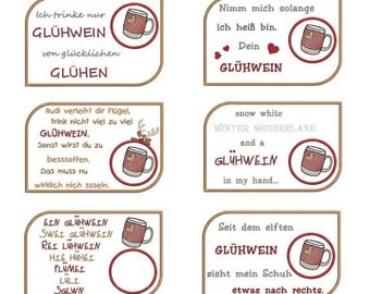 Stickdatei ITH MugRugs Glühwein 15x24 (6x10")