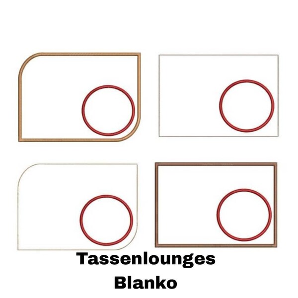 ITH Stickdatei Tassenlounges Mugrugs Blankos - 13x18 (5x7")