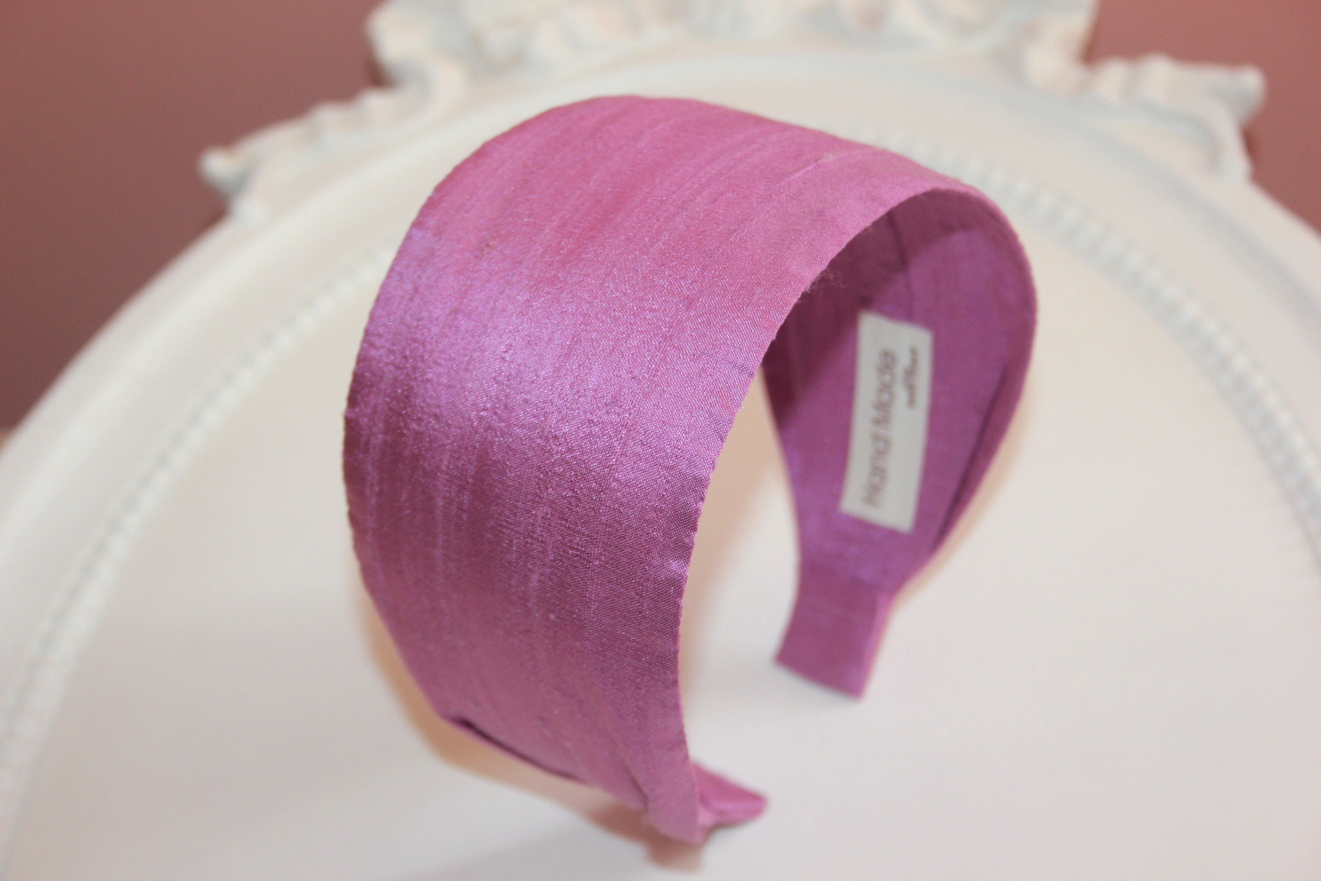Wide Silk headband Lilac raw silk hair protection hairband Etsy