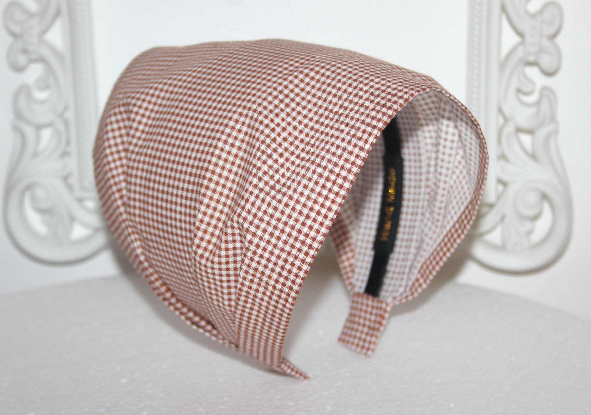 ヘアアクセサリー 2-WAY CHECK BANDANA HEADBAND / BROWN Check Bandana Headband 6